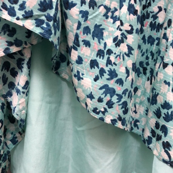 LOFT Shimmer Floral Ruffle Sleeve Flare Dress | NWOT - Picture 5 of 10